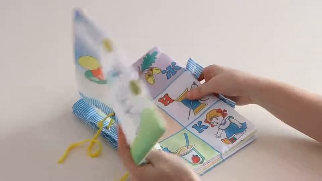 Развивающая мягкая тактильная книга для самых маленьких "Азбука" от компании Дельфин