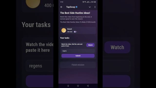 TapSwap код (The Best Side Hustles Ideas!) на 01.09.2024 #tapswap #tapswapcode #crypto