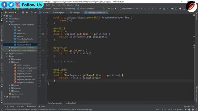 Calling & Messaging Part 04 | How to create Tab Layout | How to Design Tab Layout | TabLayout