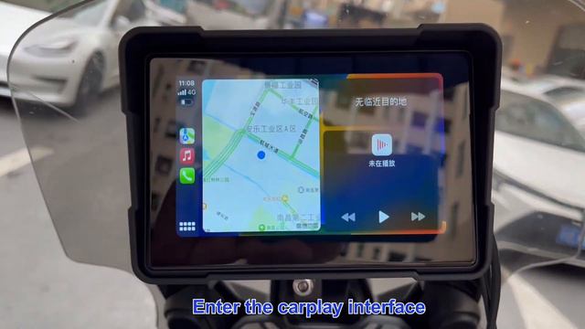 5 inch Dashboard Motorcycle GPS Navigation IPX7 Waterproof Wireless Carplay Android Auto Radio-M6