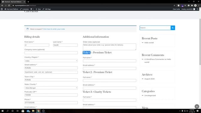 How Sell Tickets Addon Work With WooCommerce On WordPress