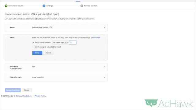 Conversion Tracking for iOS Apps -- Google Adwords