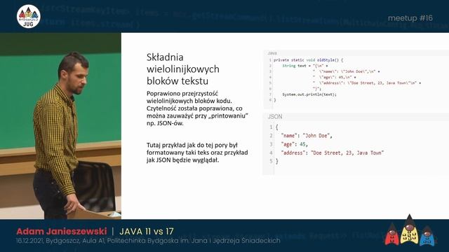[Bydgoszcz JUG Light - Meetup #43] Adam Janiszewski  -JAVA 11 vs JAVA 17