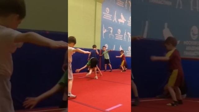 акробатика для детей обучение колесу. Академия  гимнастики.