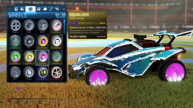 Sky blue & Purple equalizer COLOR CHANGE! (ROCKET LEAGUE)