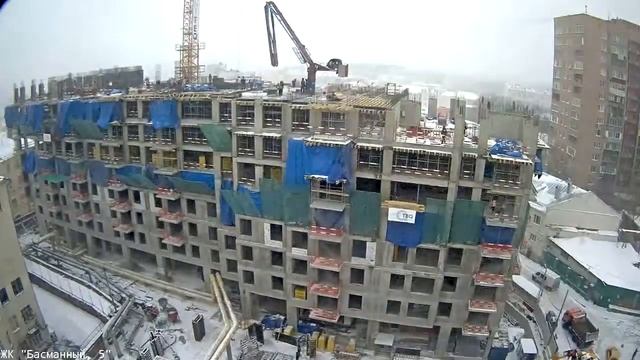 Таймлапс Басманный 5. 05 декабря 2016. Камера 1