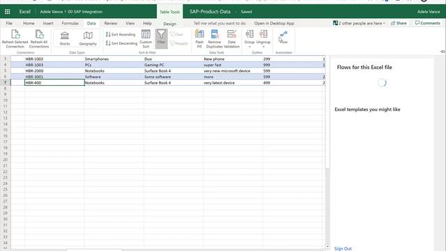 Using Microsoft Forms as a simple UI to enter SAP data