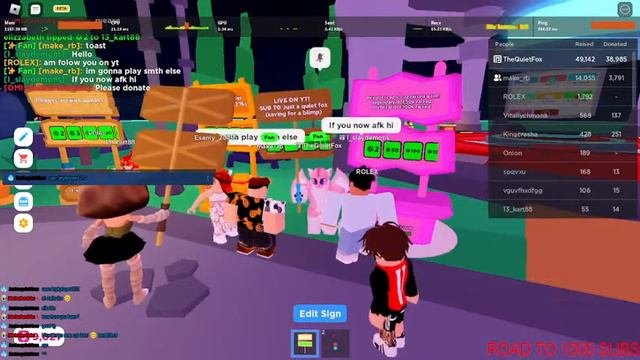 roblox pls donate raising stream
