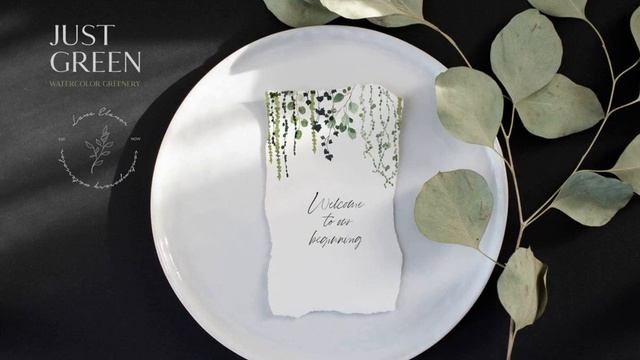 Illustrations For Designers: JUST GREEN leaves greenery foliage