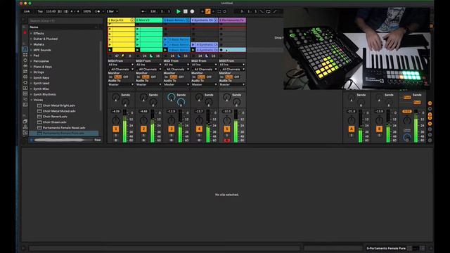 Ableton Live jam session  AKAI APC40  Novation LaunchKey 25