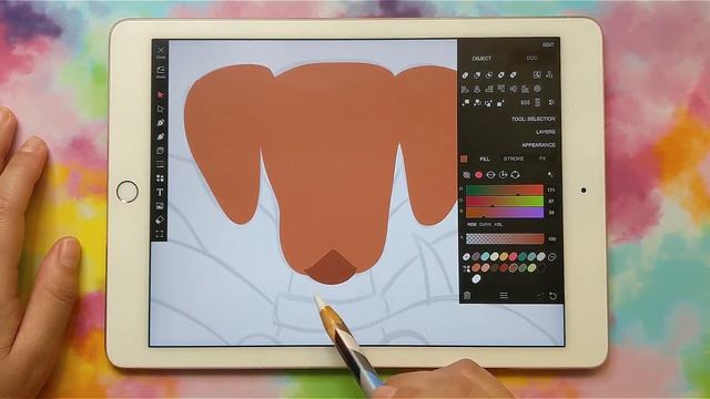 Layered SVG with No Outlines in Vector Q on iPad