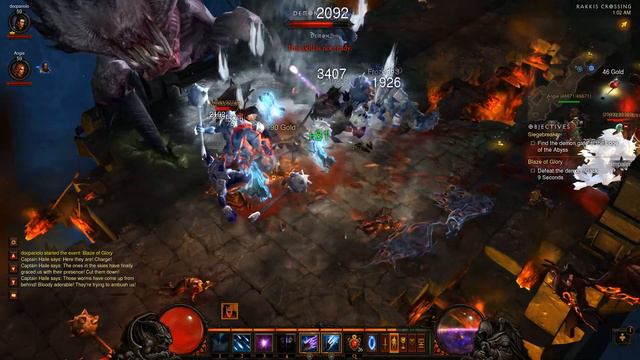 Diablo3(INFIERNO): harry potter y la mujer de conan en uno de los eventos mas caoticos del juego