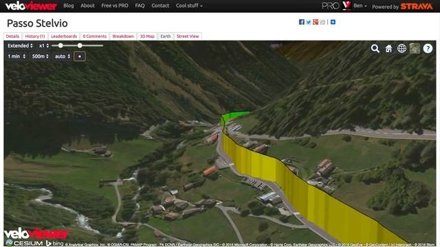 Passo Stelvio - Strava Segment Fly Through On VeloViewer