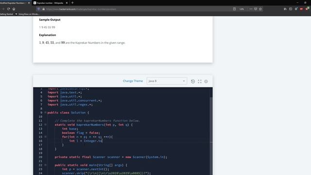 Hackerrank: Modified Kaprekar Numbers java