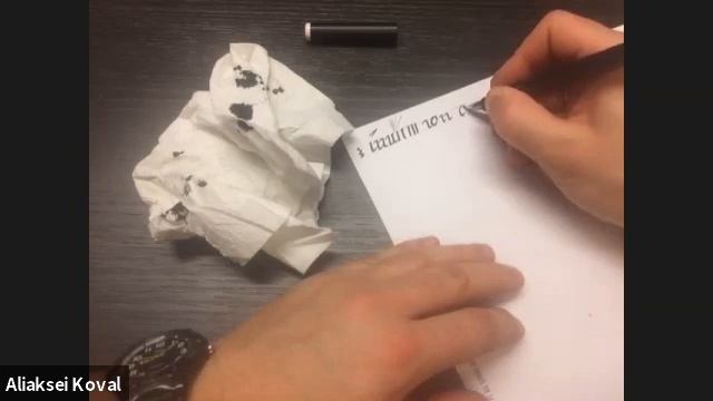 демонстрация каллиграфии rotring art pen на примере итальянского курсива
