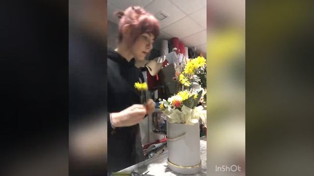 Композиция с шаром|Цветочная композиция в коробке|Современная флористика|Необычный подарок