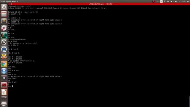 Erlang   Introduction to datatypes and Variables