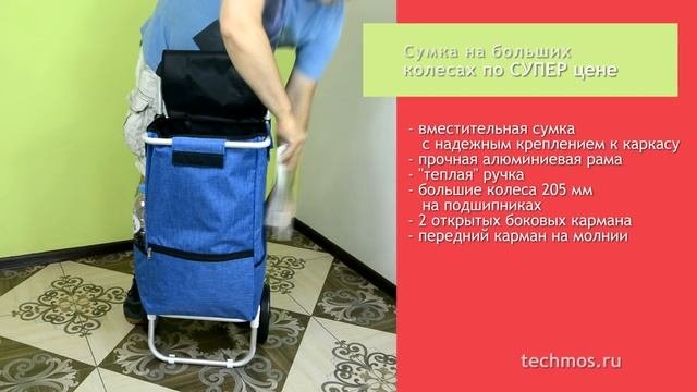 Сумка- тележка с каркасом для крепления сумки.