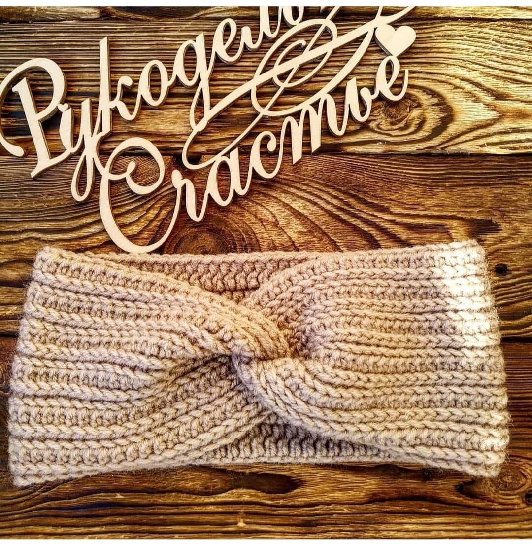 Повязка на голову крючком