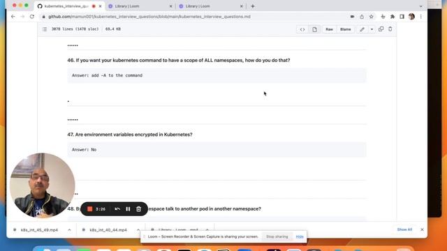 Kubernetes Interview Questions 45-48: encryption, pod to pod communication, scaling, namespaces
