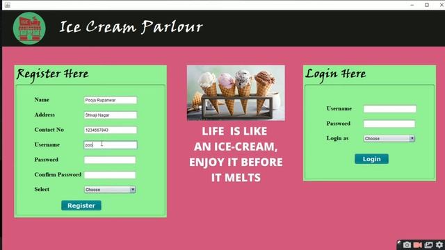Simple Java project 2021?|Ice cream parlour management using java Netbeans, MySql database
