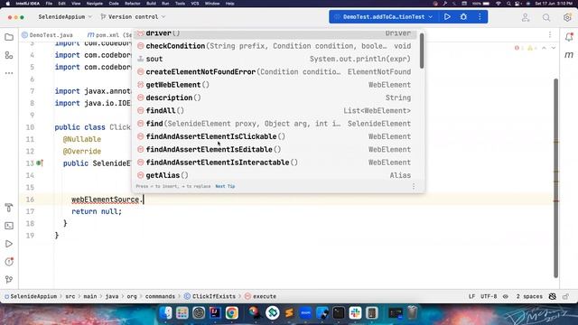 Part 10 | Custom Command | ClickIfExists | Create your own command | Power of Selenide |