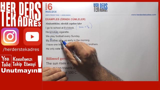Simple Present Tense - I (Geniş Zaman)  | İngilizce | Her DERS Tek ADRES