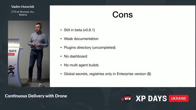 Continuous Delivery with Drone (Vadim Homchik, Belarus)