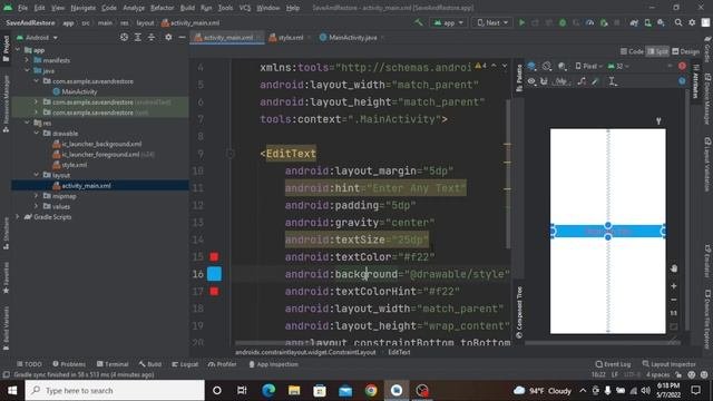 Save And Restore Value When Screen Orientation Change  Android Studio Tutorials