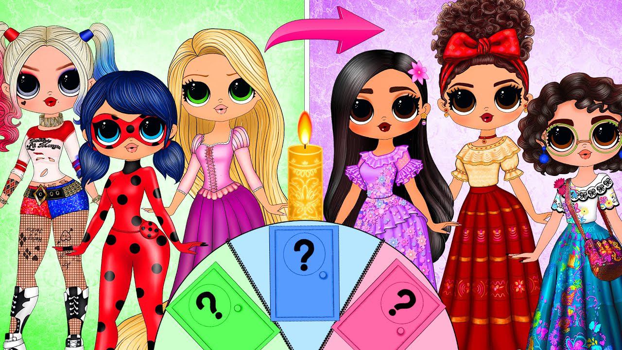 Леди Баг, Харли Квинн, Эльза стали героями Энканто - Идеи из бумаги DIY