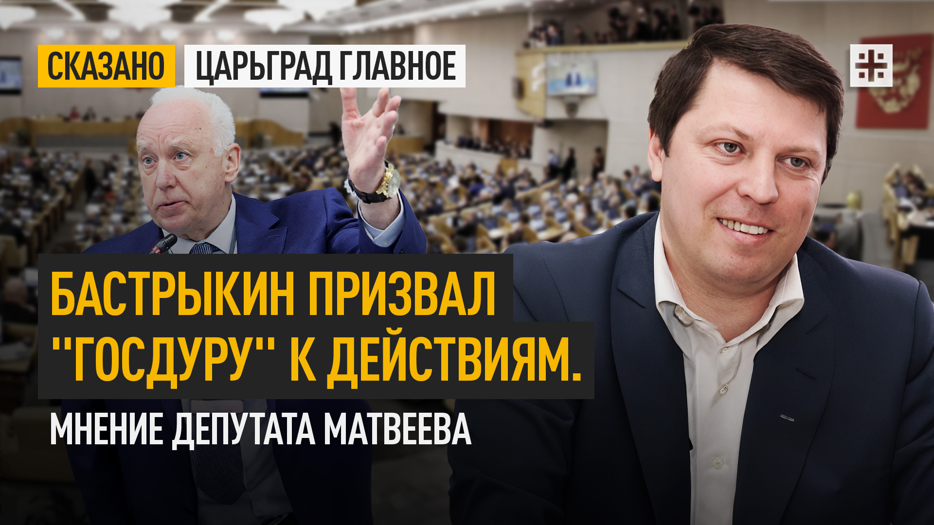 Бастрыкин призвал "Госдуру" к действиям. Мнение депутата Матвеева