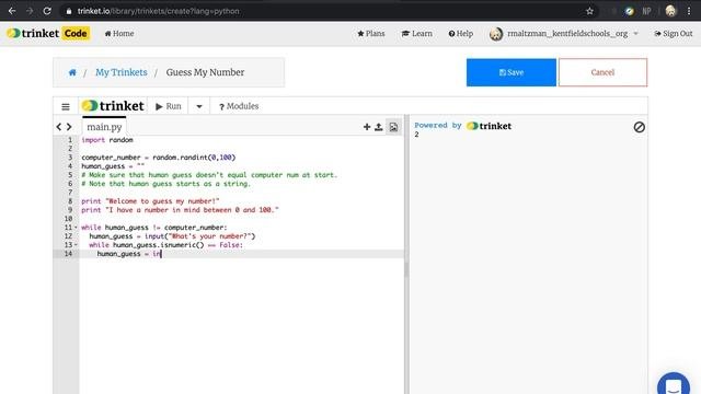 Python V7   Guess My Number Basic Version