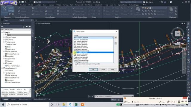 How to extract data or latitude and longitude from autodesk autocad  civil 3d drawing 2020 2021 202