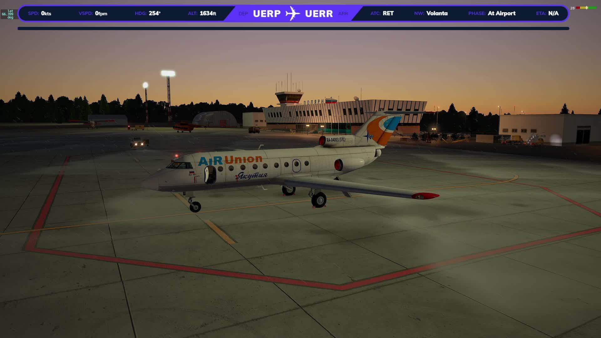 Як-40 / UERP-UERR / VATSIM