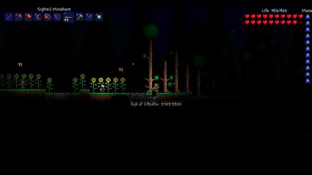 Terraria Боссы #2- Король Слизней и Глаз Ктулху