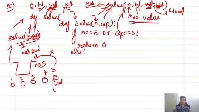 Lec 2.1- 01 Knapsack Recursive Approach  Dynamic Programming  Python