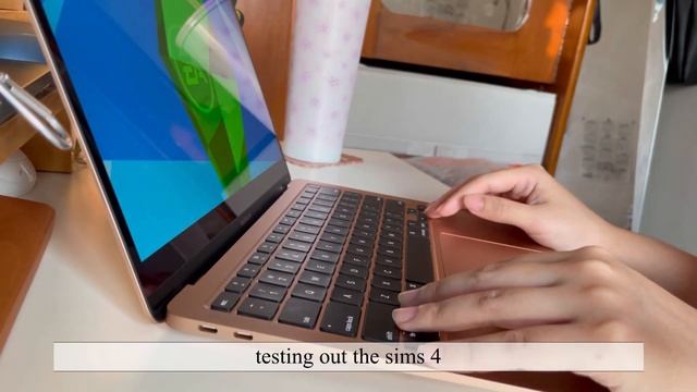 Macbook Air M1 2020 Unboxing, Review (the sims, keyboard) and Accessories - working from home vlog