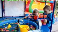 Детский аттракцион Игра рыбалка в бассейне /Game fishing in the pool attraction