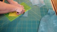 How to use SET Quilt Project? Pattern Half Rectangl, Storm & Half Square. Grunge Fabrics