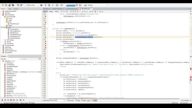 Membuat CRUD Form Menu Buku menggunakan JAVA dan Database MySQL - READ | App Perpustakaan | Part 11