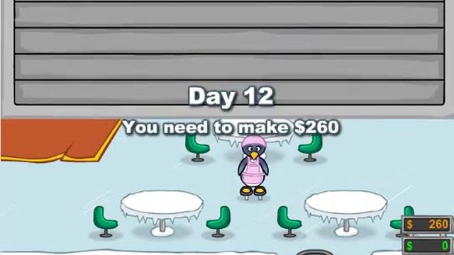 Penguin - a waiter in a restaurant Antraktidy   /   Пингвин - официант в ресторане Антрактиды