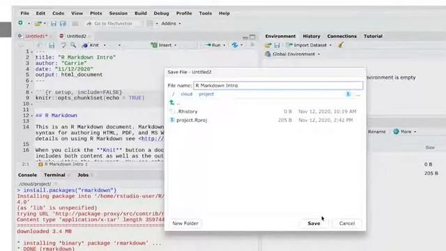 Lesson 24   Using R Markdown in RStudio