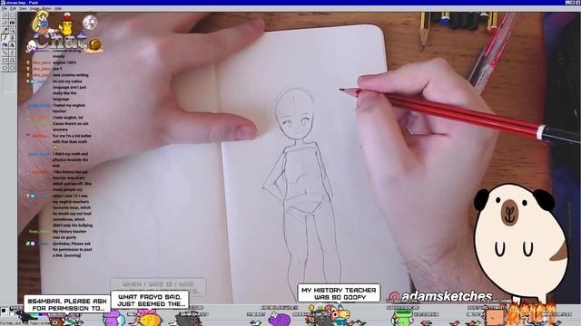 Drawing with my VINTAGE School Pencil Case.. - Traditional Art Livestream