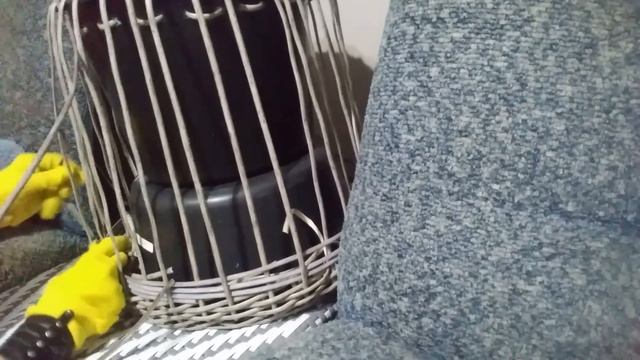 МК по плетению кадушки из искусственного ротанга. Четное количество стоек