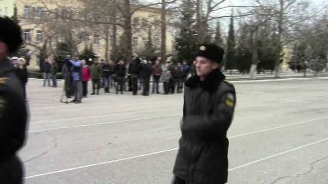Смена флагов над ЧВВМУ им П С Нахимова