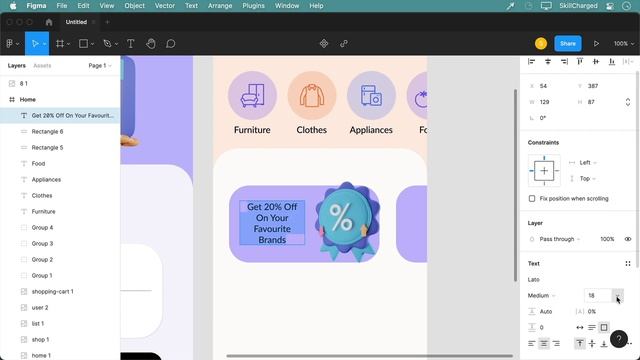 Ecommerce Mobile App UI/UX Designing in Figma