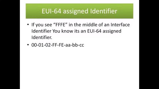 EUI 64 Assigned Identifier #eui64 #ipv6