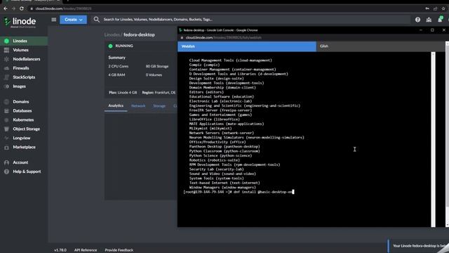 How to Install GUI Gnome Desktop Environment on  Fedora Linux Server Hosted on Linode Cloud