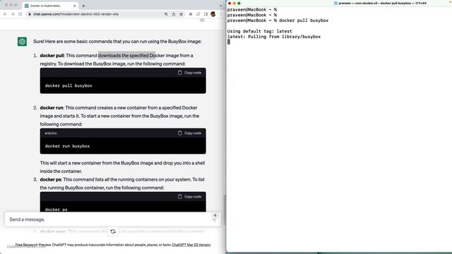 Learning Docker using ChatGPT