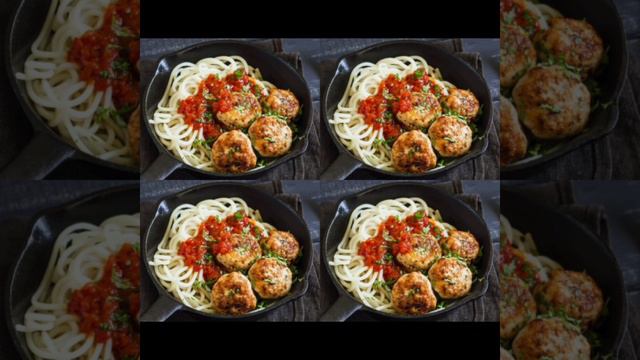 Котлетки куриные.Спагетти в томатном соусе.Mesano meso,spageti.ням.🍝🤤😋
